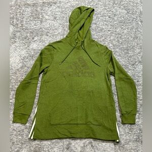 Adidas Womens Logo Hoodie Sweatshirt Green Size Large